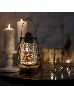Декоративный фонарь Neon-night с эффектом снегопада и подсветкой 