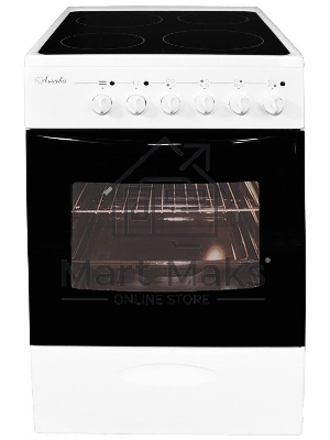 Плита электрическая Лысьва EF4002MK00 белый, конфорок 4, духовка 57 л, 50 см x 84 см x 60 см (без крышки)