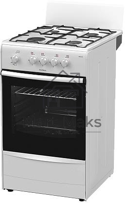 Плита газовая Darina A 3001 W белый/черный, конфорок 4 шт, духовка 50 л, 50 см x 85 см x 56 см