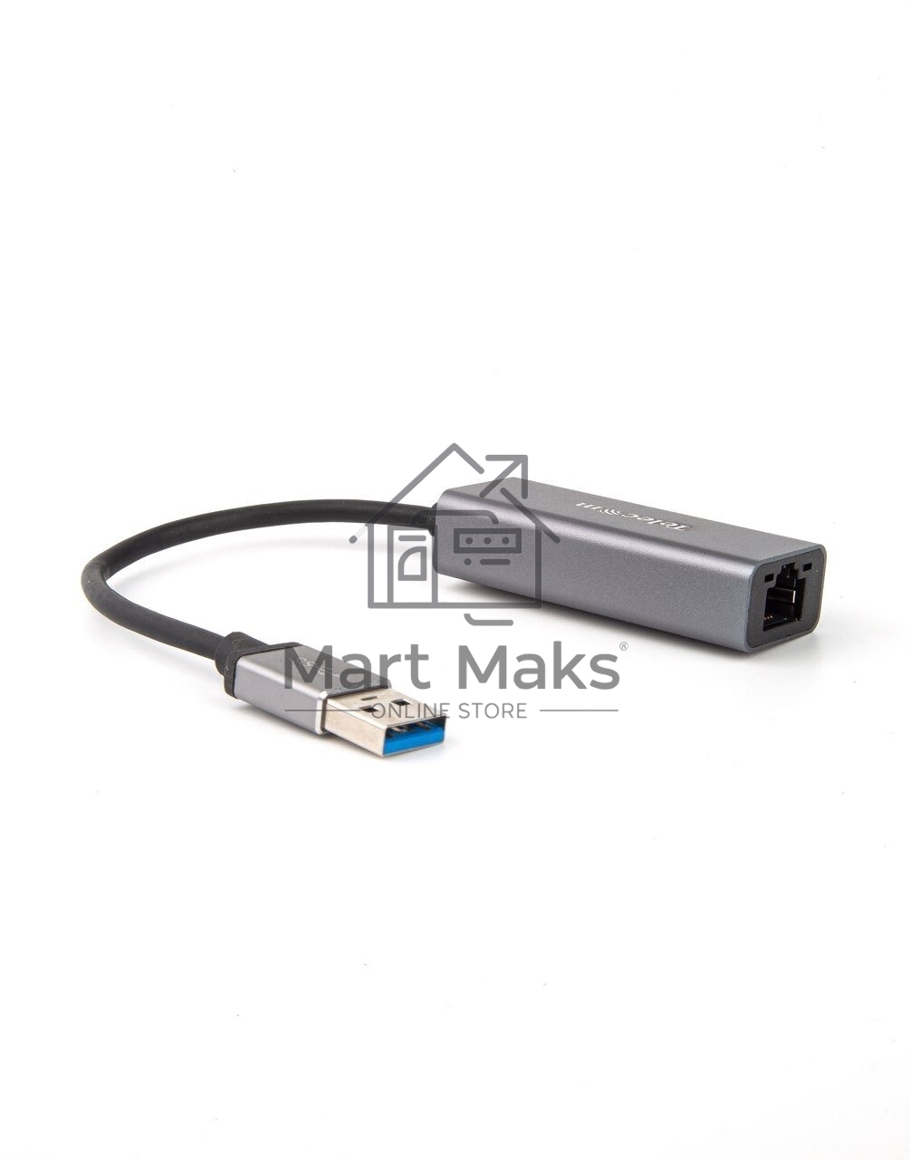 Кабель-переходник USB 3.0 (Am) --> LAN RJ-45 Ethernet 1000 Mbps, Aluminum Shell,Telecom <TU312M>
