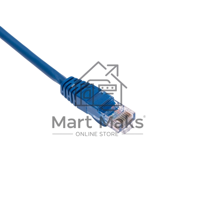 Патч-корд U/UTP, CAT 5e, RJ45-RJ45, 26AWG, ZH нг(А)-HF, синий, 0,3м Rexant