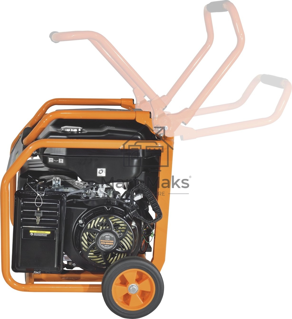 Электрогенератор бензиновый Carver PPG- 8000ЕM, 6.5 кВт, 74 дБ, 89 кг