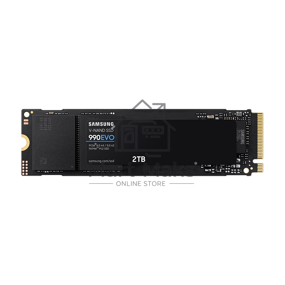 Накопитель SSD Samsung 990 EVO, 2000GB, PCIe 4.0 x4, M.2 2280, NVMe, R/W 5000/4200