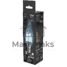 Лампа светодиодная филаментная Gauss Filament 13Вт цок.: E14 свеча св. свеч. бел. нейт. (упак.: 10 шт)