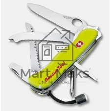Нож перочинный Victorinox RescueTool One Hand (0.8623.MWN) 111мм 12функций салатовый карт.коробка