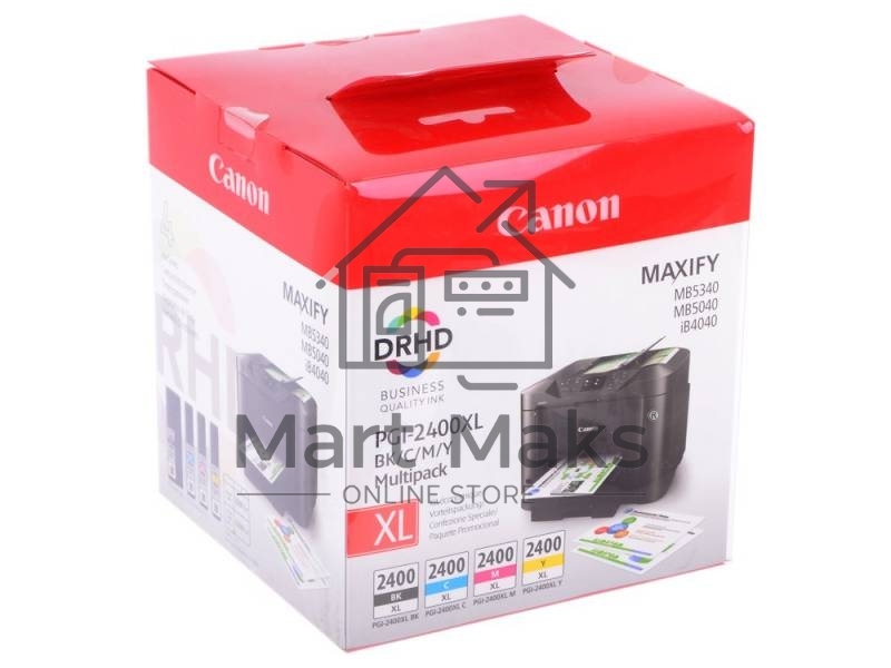 Картридж струйный Canon PGI-2400XL BK/C/M/Y MULTI (экономичный комплект: Bk 2500 стр, C/M/Y - по 1500 стр) для MAXIFY iB4040/МВ5040/МВ5340