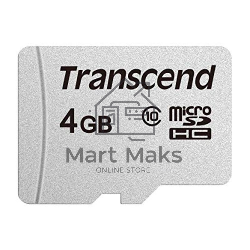 Флеш карта microSD 4Gb Transcend microSDHC Class 10, (без адаптера), TLC