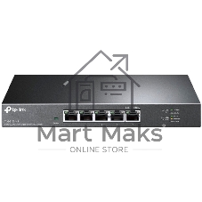 Коммутатор TP-Link 5-Port 2.5G Multi-Gigabit Desktop Switch, 5 × 2.5 G RJ45 Ports, Desktop Steel Case, Silent, Plug and Play, Wall mount.