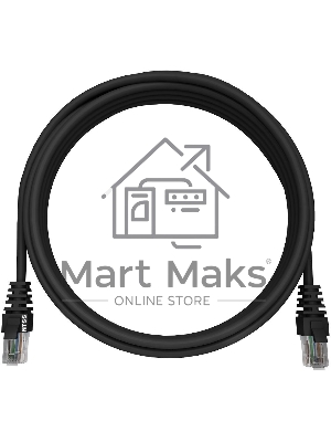 Патч-корд NTSS NTSS-PC-UTP-RJ45-5e-1.0-LSZH-BL NTSS-PC-UTP-RJ45-5E-1.0-LSZH UTP RJ-45 вил.-вилка RJ-45 кат.5E 1м черный LSZH (уп.:1шт) 26AWG