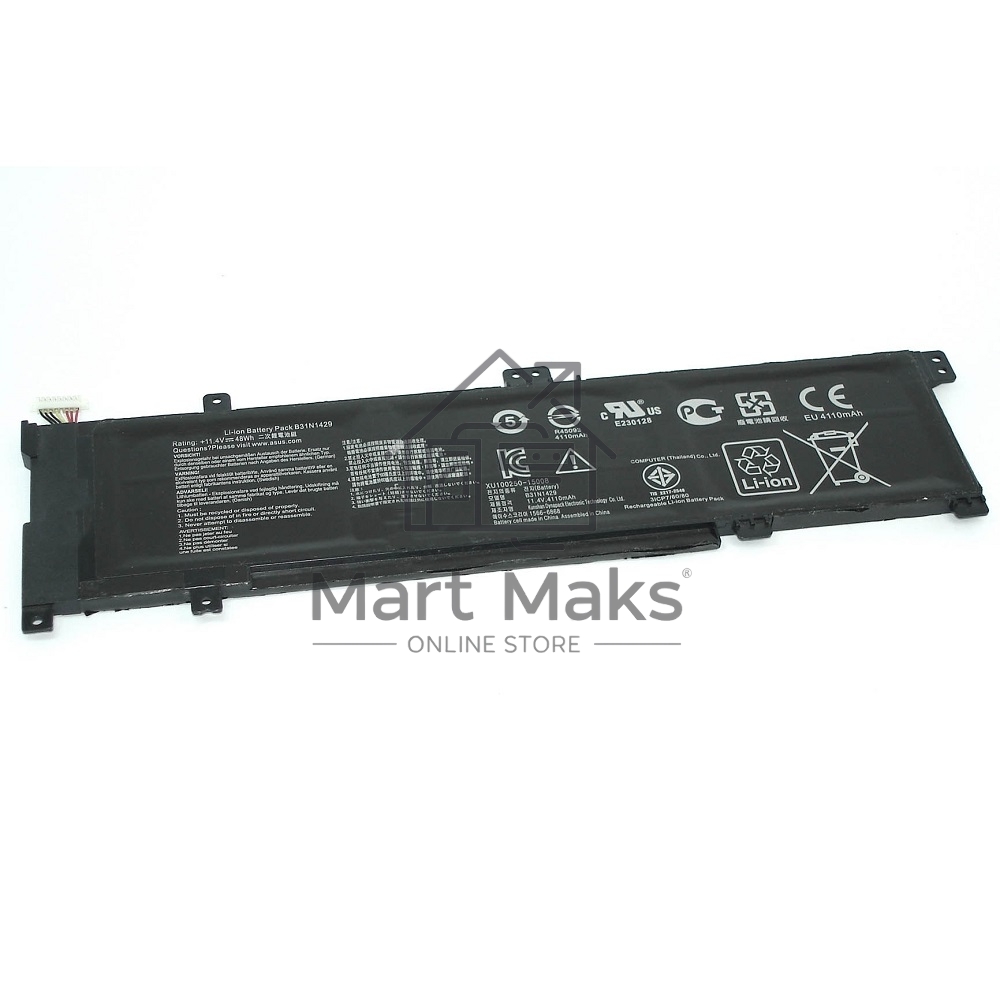 Аккумуляторная батарея для ноутбука Asus K501LB 11.4V 4110mAh черный
