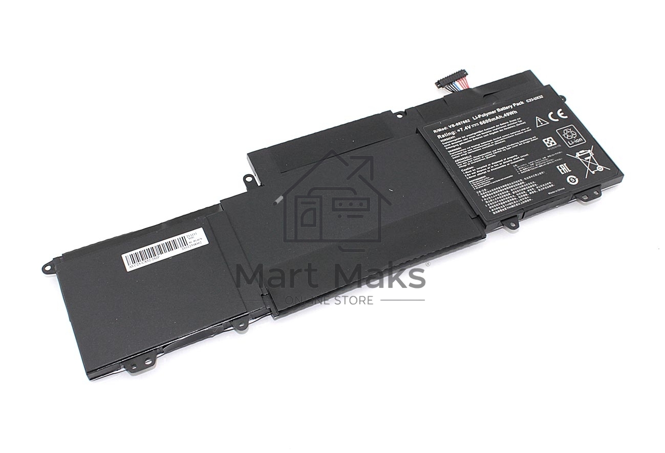Аккумуляторная батарея для ноутбука Asus VivoBook U38N-C4004H 7.4V 6600mAh OEM
