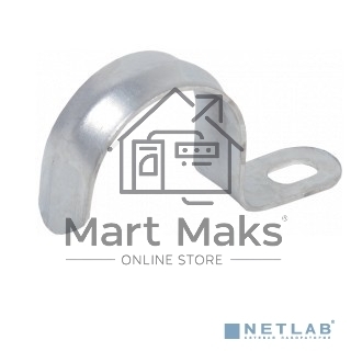 Скоба IEK CMAT11-19-010 двухлапковый 19мм оцинкованная сталь белый (упак.:10шт)