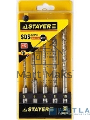 Набор буров STAYER PROFI 2930-H5 по бетону, хвостовик 