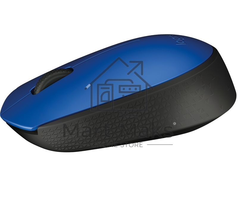 Мышь беспроводная Logitech M171 синий, 1000 dpi, радиоканал, USB, кнопки - 3