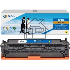 Картридж G&G аналог HP CB542A/125A/Canon 716 желтый 1.4k с чипом