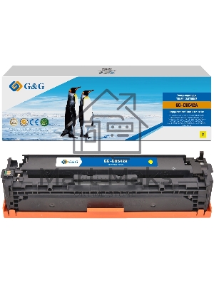 Картридж G&G аналог HP CB542A/125A/Canon 716 желтый 1.4k с чипом