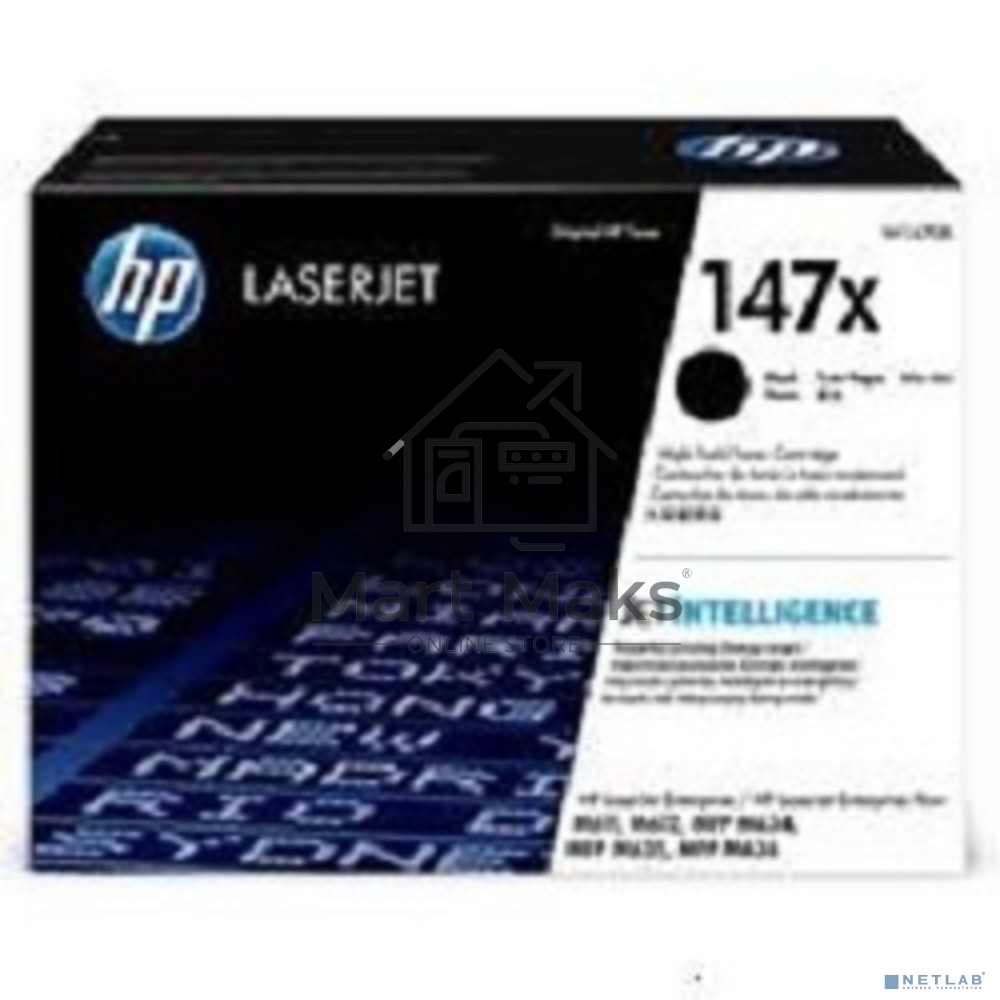 Картридж лазерный HP 147X W1470X черный (25200стр.) для HP LaserJet M610dn