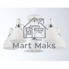 Светильник Ambrella light TR303305/5 WH/CH/FR белый/хром/белый матовый E27*5 max 60W D600*270