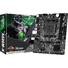 Материнская плата MAXSUN Challenger A520M-K, AM4, AMD A520, 2xDDR4, 4xSATA, 1xM.2, 1xPCIe 3.0 x16, HDMI, D-Sub, 1x1Gb LAN, 3x3.5 мм, 5.1, microATX