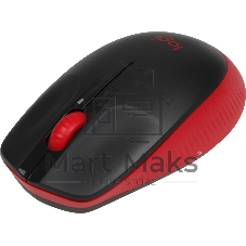 Мышь беспроводная Logitech M190 черный/красный, 1000 dpi, радиоканал, USB, кнопки - 3