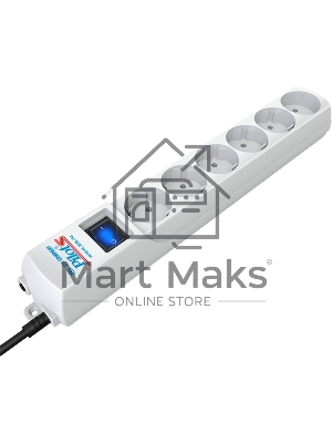 Сетевой фильтр Pilot S 3м (6 розеток) белый (коробка)