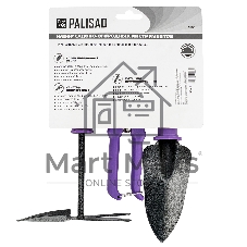 Набор садового инструмента Palisad с секатором, пластиковые рукоятки, 3 предмета, STANDARD