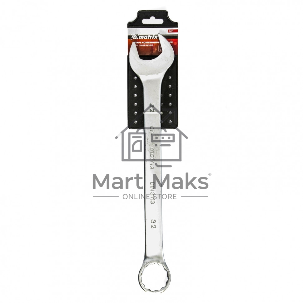 Ключ комбинированный MATRIX 15121 (32 мм)СrV матовый хром