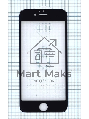 Защитное стекло 4D для Apple iPhone 6/6S черный