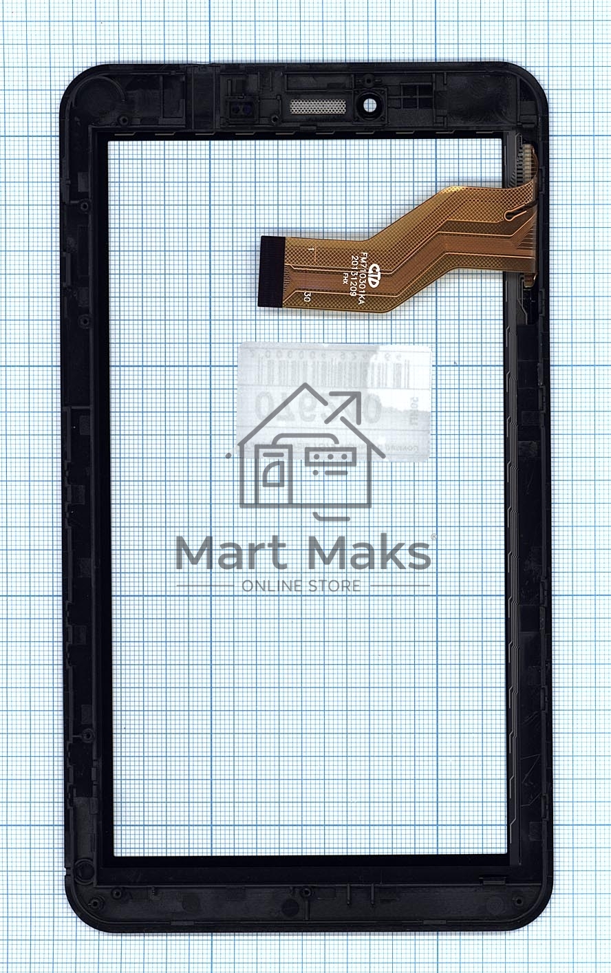 Сенсорное стекло (тачскрин) для Irbis. TG79. черное с рамкой