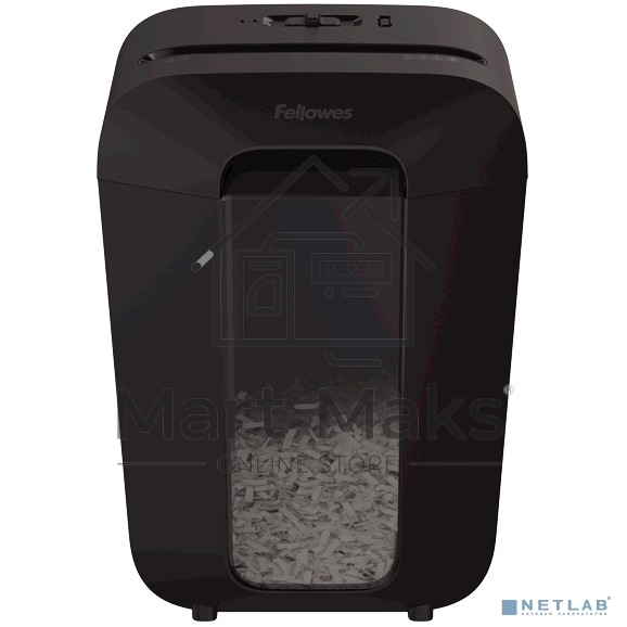 Шредер Fellowes PowerShred LX70 черный (секр.P-4)/перекрестный/11лист./18лтр./скрепки/скобы/пл.карты