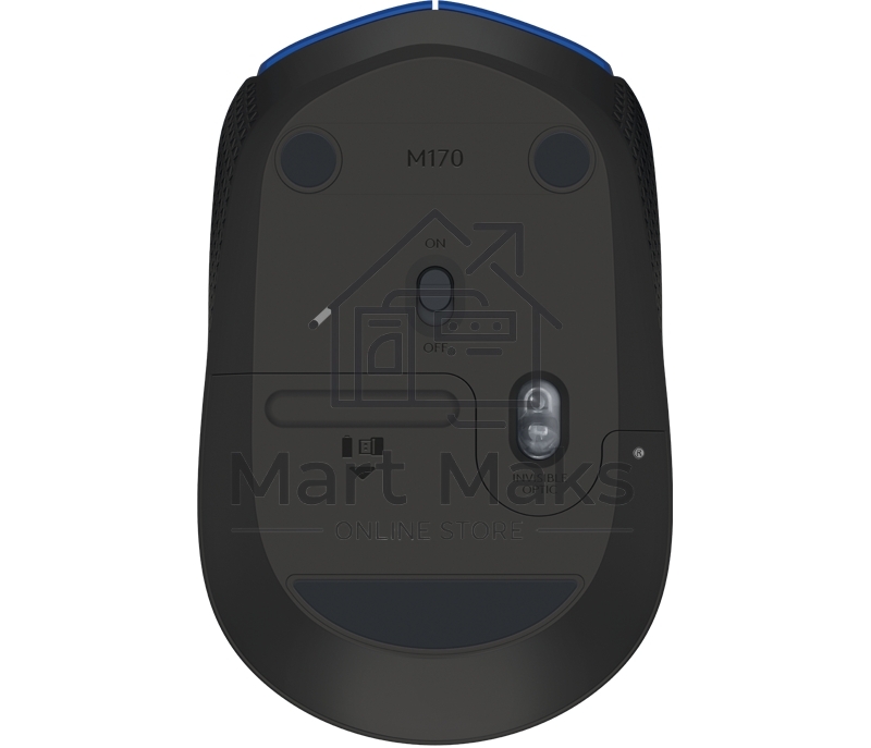 Мышь беспроводная Logitech M171 синий, 1000 dpi, радиоканал, USB, кнопки - 3