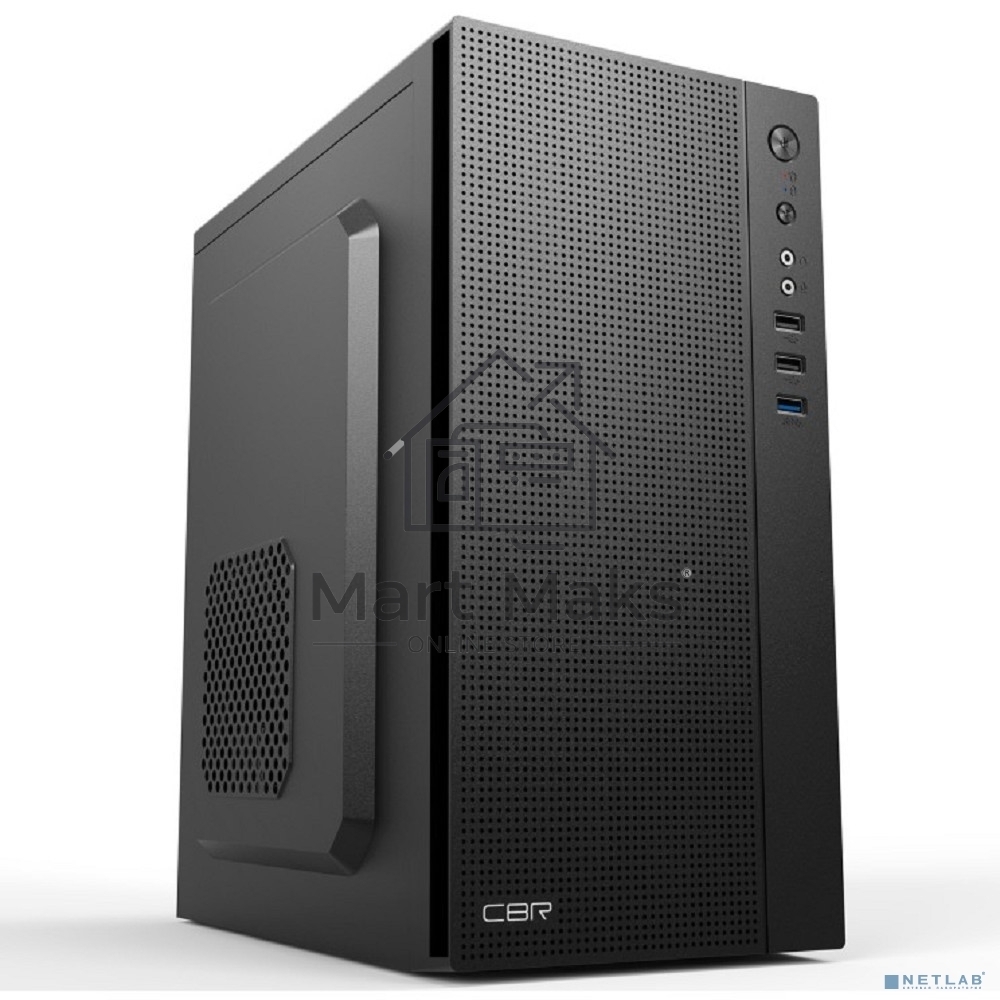 Компьютерный корпус mATX Minitower CBR MX12, c БП PSU-ATX500-08EC (500W/80mm), 1*USB 3.0, 2*USB 2.0, HD Audio+Mic, черный PCC-MATX-MX12-500W2