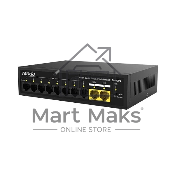 Коммутатор TENDA SG110PC 10PORT 10/100/1000M