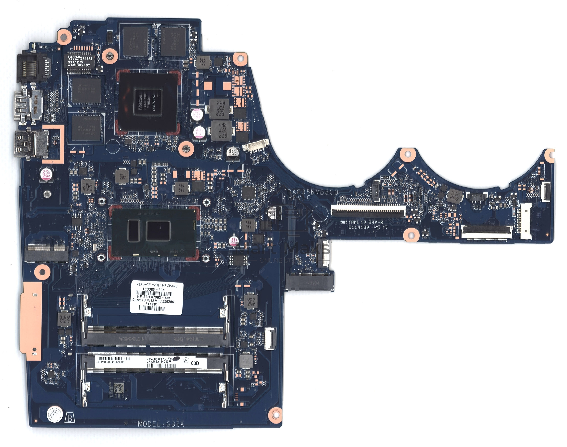 Материнская плата HP Pavilion 15-BC i7-8700 GTX1060