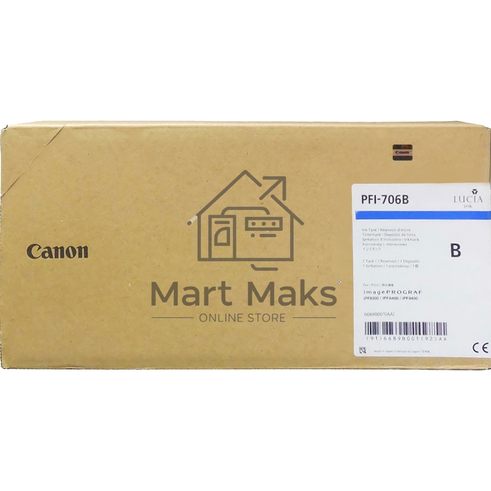Картридж струйный Canon PFI-706 B синий для iPF8400/9400 (6689B001)