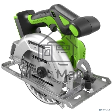 Циркулярная пила аккумуляторная GreenWorks GD24CS165, 24V, бесщеточная, 57 мм, без АКБ и ЗУ (1501607)