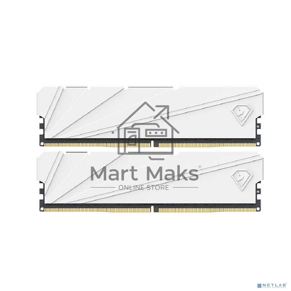 Оперативная память NETAC Shadow S, DDR4, 32Gb (2x16 GB), 3200 MHz, CL16, DIMM, радиатор, белый
