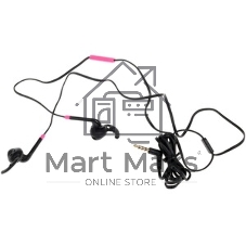 Проводные наушники Smartbuy Fit SBH-410 черный/розовый, внутриканальные, Jack 3.5 мм