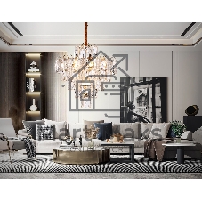 Светильник Ambrella light TR5233/12 SGD/CL/FR золото/прозрачный/белый матовый E27*12 max 40W D600*610