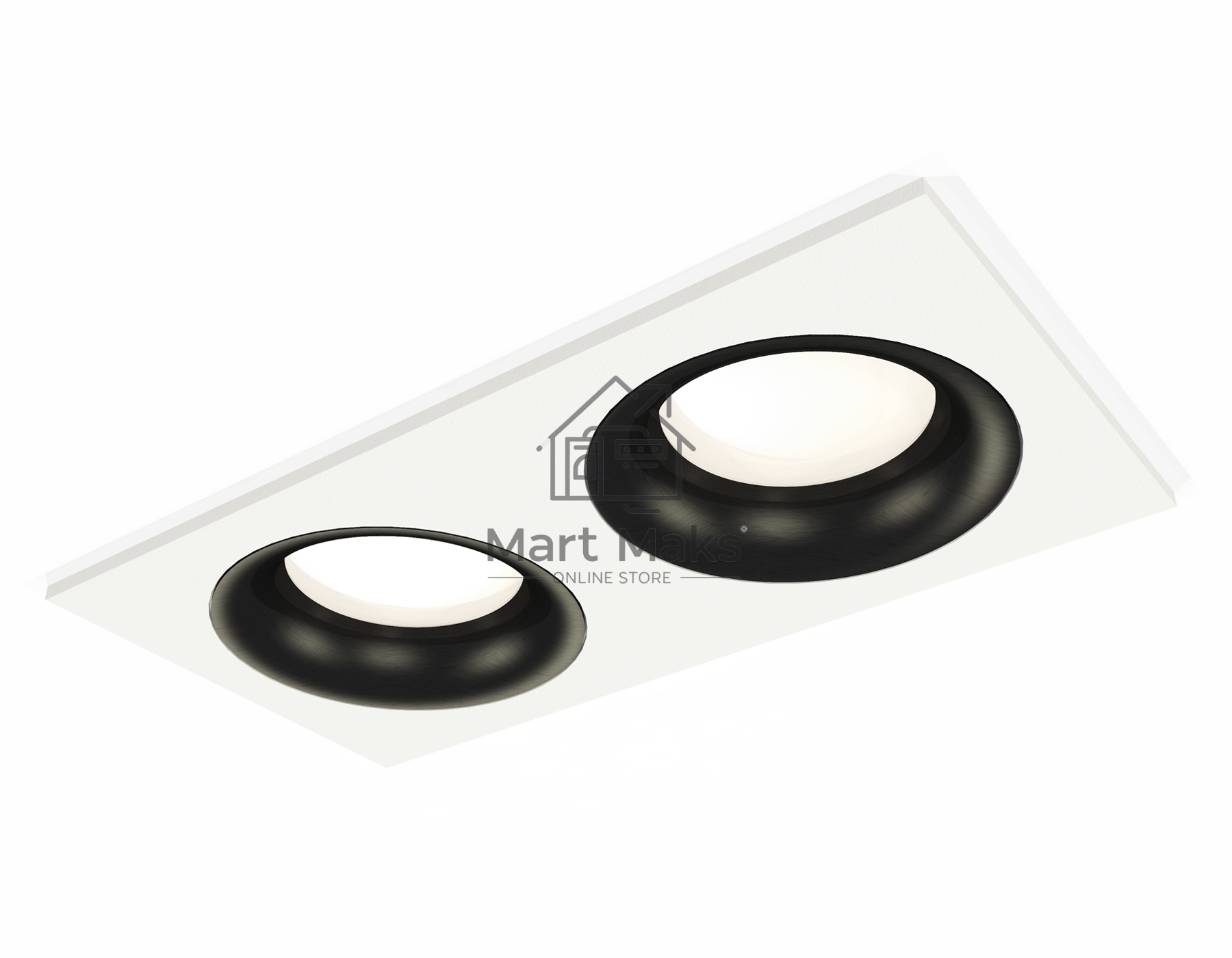 Комплект встраиваемого светильника Ambrella light XC7635002 SWH/PBK белый песок/черный полированный MR16 GU5.3 (C7635, N7011)
