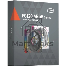 Вентилятор для корпуса Case Cooler PCCooler FG120 ARGb BK (120x120x25мм, 4-pin PWM, ARGb, 54CFM, 28.4dBA, 1800RPM, черный)