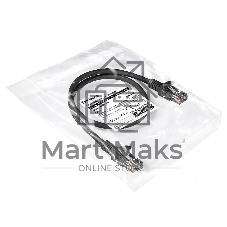 Патч-корд медный ExeGate UTP-RJ45-RJ45-5e-CU-0,5M-BK, UTP, cat.5e, 0.5м, черный
