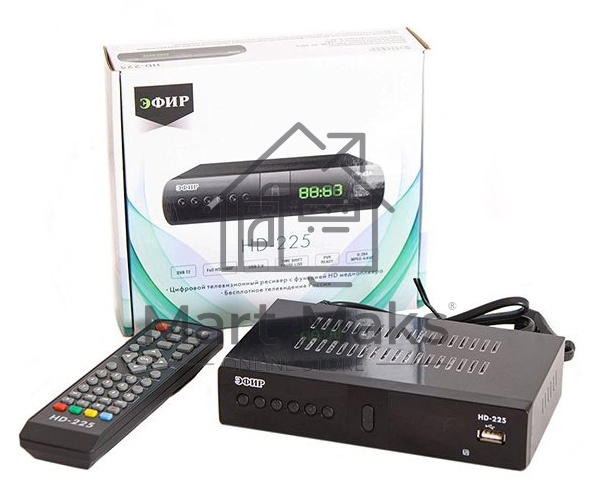 Ресивер эфирный цифровой DVB-T2/C HD HD-225 метал, дисплей DOLBY DIGITAL, Эфир