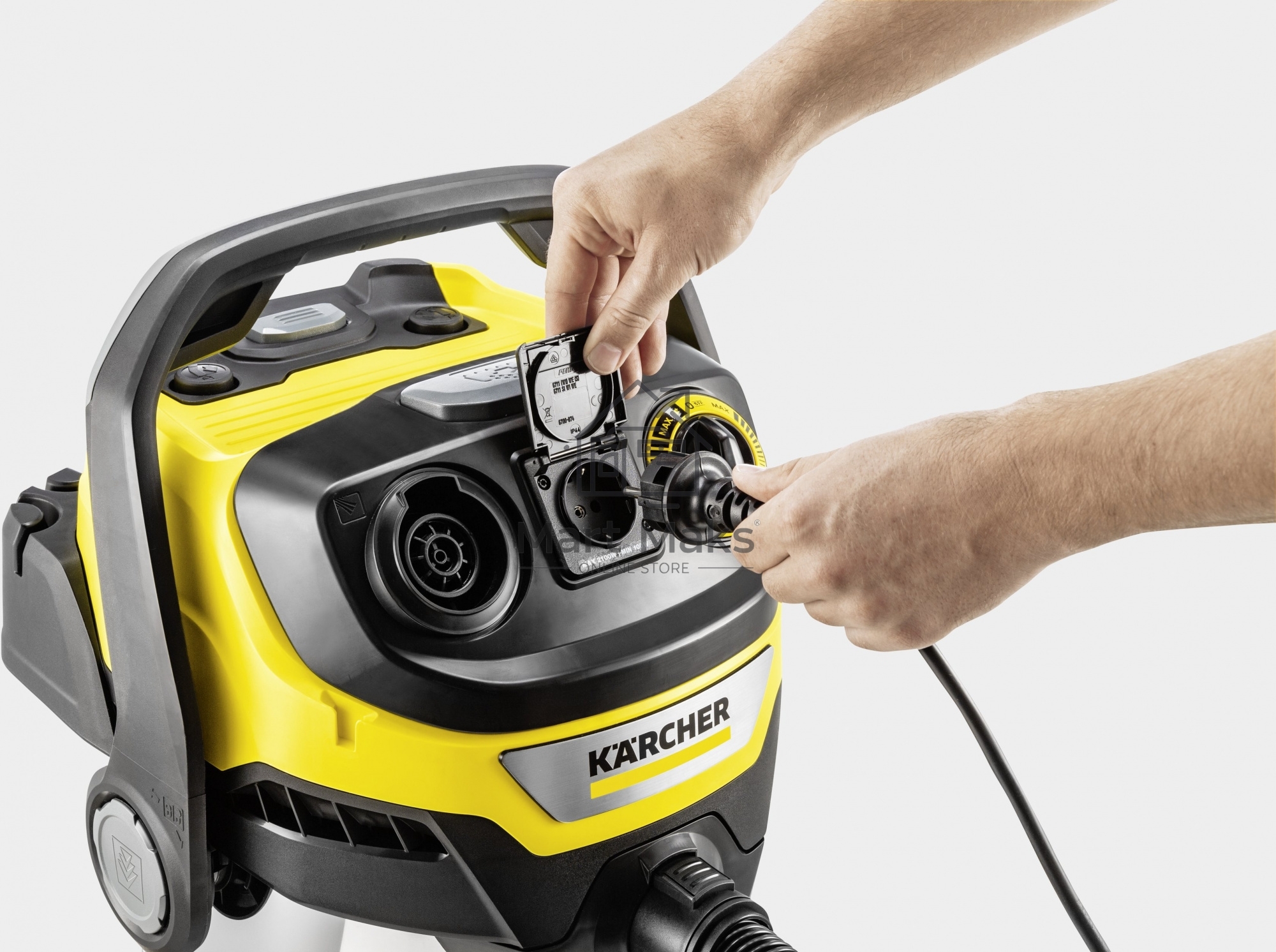 Строительный пылесос Karcher WD 6 P S V-30/6/22/T желтый, 1300 Вт, уборка сухая/сбор воды, пылесборник мешок/контейнер, 30 л