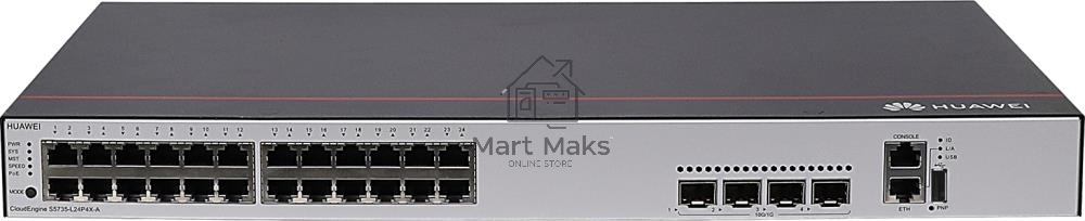 Коммутатор HUAWEI 24 PORT 4*10GE SFP+ S5735-L24P4X-A1