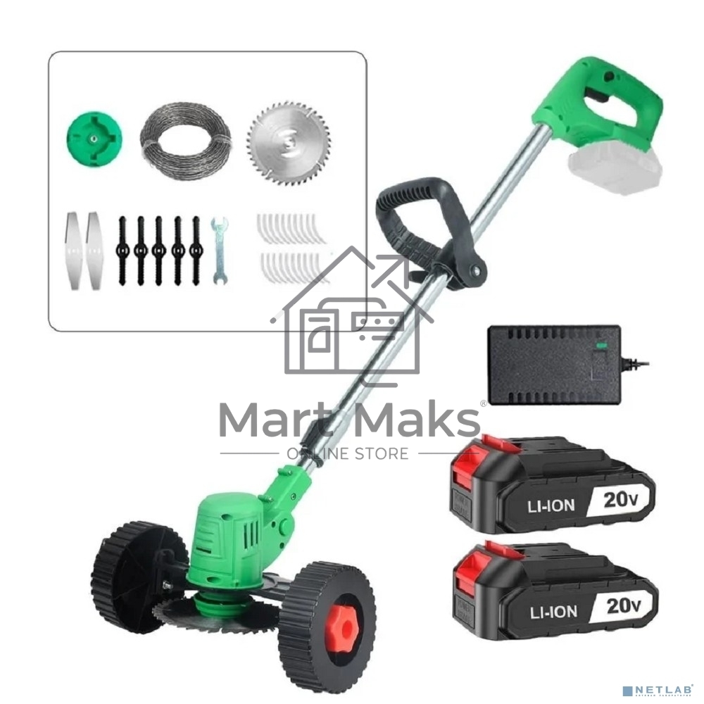 Триммер электрический Deko GreenCut 20 Pro аккум. 650Вт неразбор.штан. реж.эл.:леска/нож/диск
