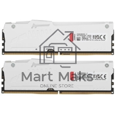 Оперативная память Kingston Fury Beast, DDR5, 32Gb (1x32Gb), 5600MHz, CL40, DIMM, с радиаторами, RGb, белый
