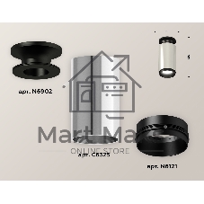 Светильник Ambrella Light XS6325100 PSL/PBK серебро полированное/черный полированный MR16 GU5.3 (N6902, C6325, N6121)