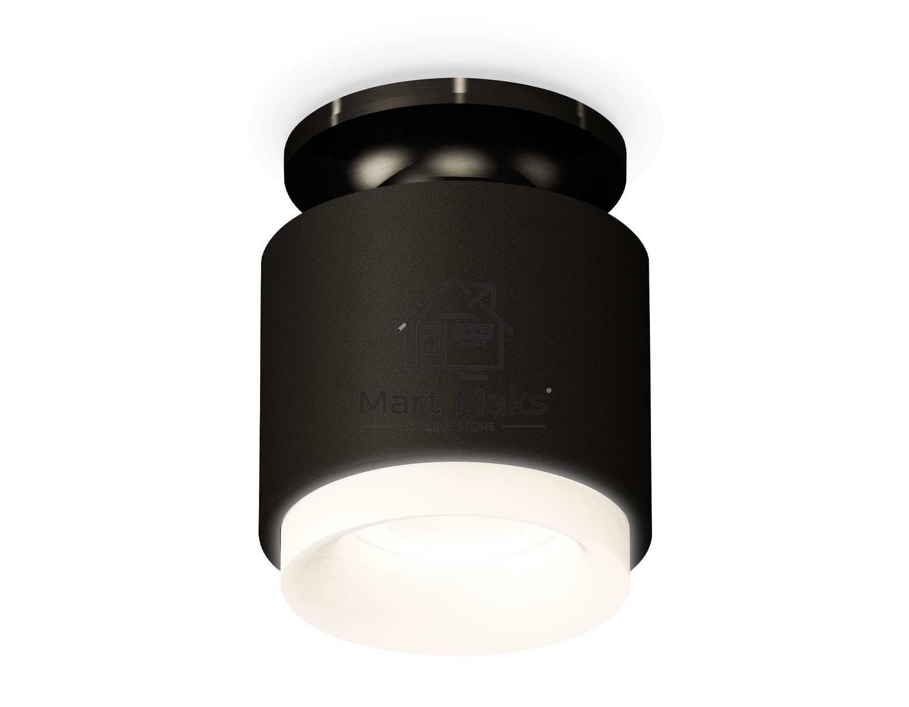 Светильник Ambrella Light XS7511064 SBK/PBK/FR черный песок/черный полированный/белый матовый MR16 GU5.3 (N7926, C7511, N7165)