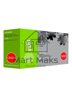 Картридж лазерный Cactus CS-C052H черный (9200 стр.) для Canon MF421/426/428/429; LBP 212/214/215